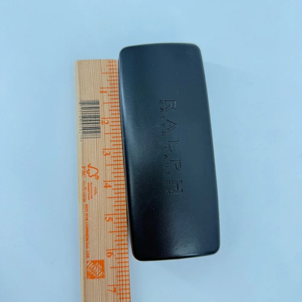 Ralph Ralph‎ Lauren Glasses Case Unisex OS Black Hard Shell with Cleaning Cloth